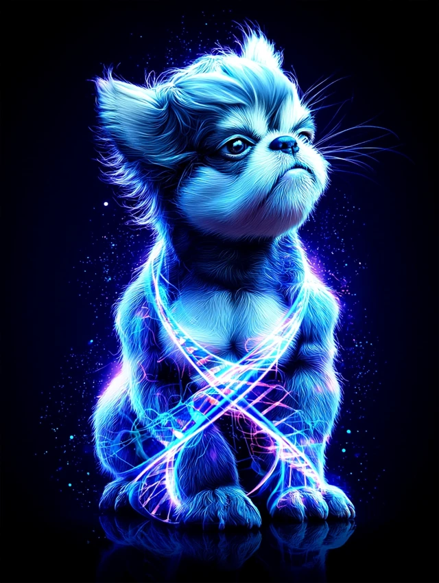 Wolverine Frenchie DNA Helix Super Hero Art