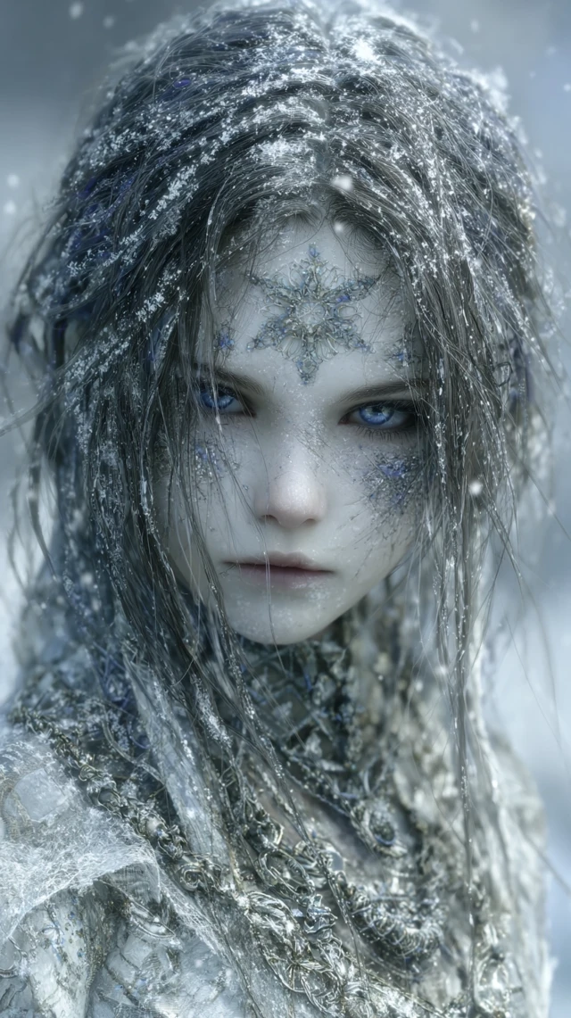 Yuki Onna A Haunting Snow Woman Portrait