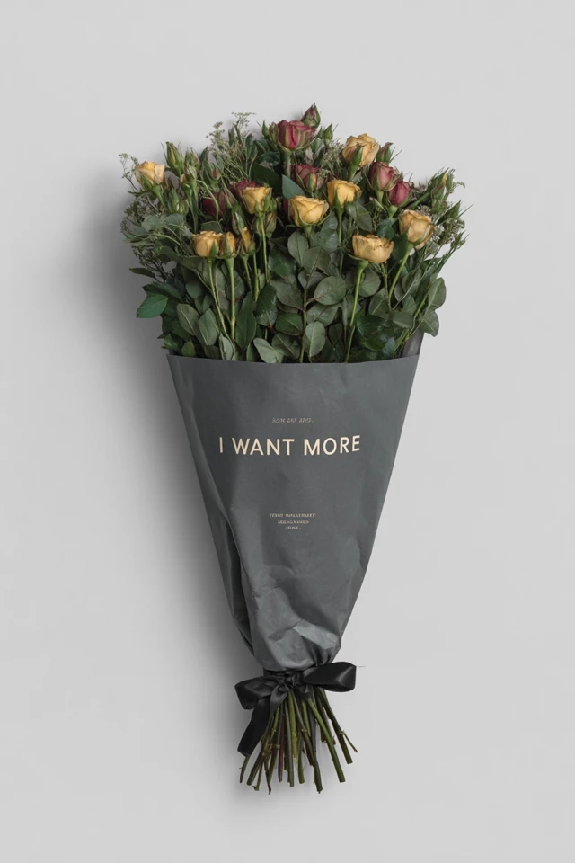 Luxury Bouquet Roses Gift Wrapped Fine Art Photography