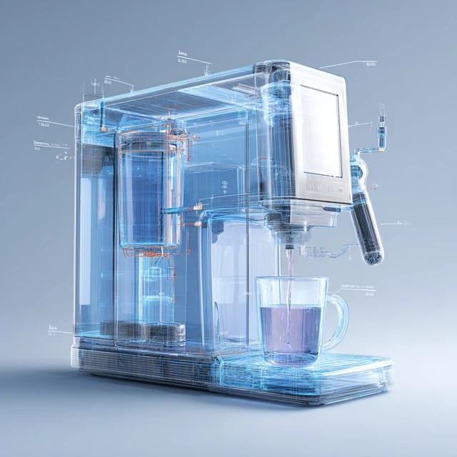 Transparent Water Purifier 3D Render High End Product Design