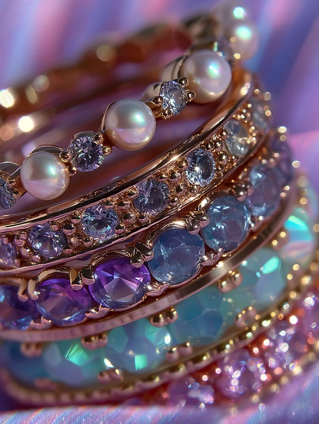 Luxury Rings Diamonds Pearls Gemstones Jewelry