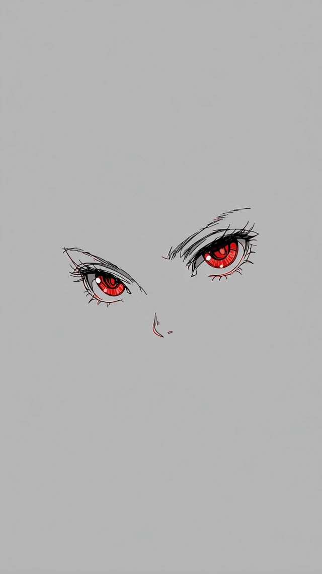 Anime Eyes Minimalist Tattoo Style Design