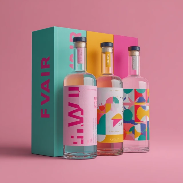 FLAVOR Vodka Package Design Modern Abstract Colors