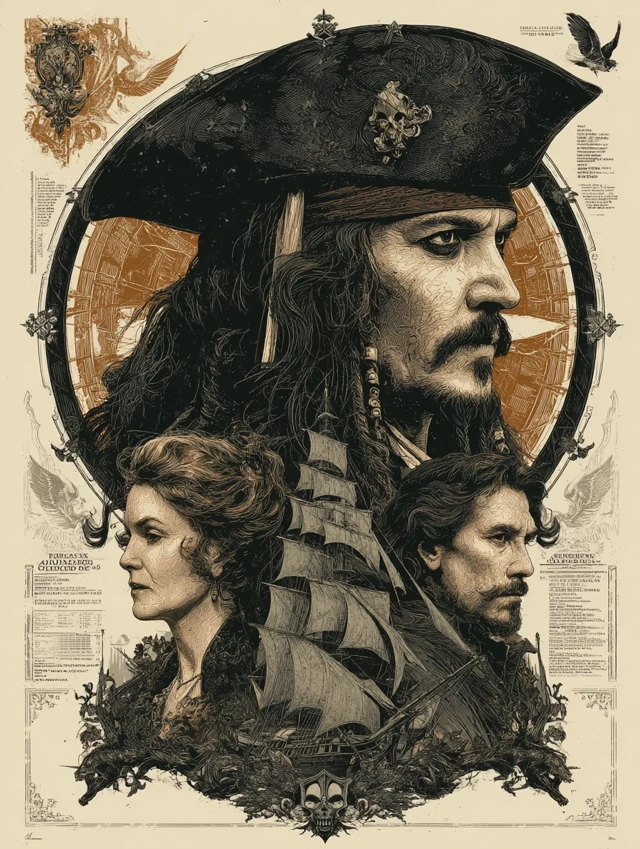 Pirates of the Caribbean Movie Poster - Jack Sparrow