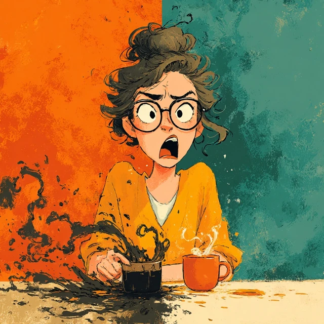 Coffee Spill Reaction A Tale of Two Emotions