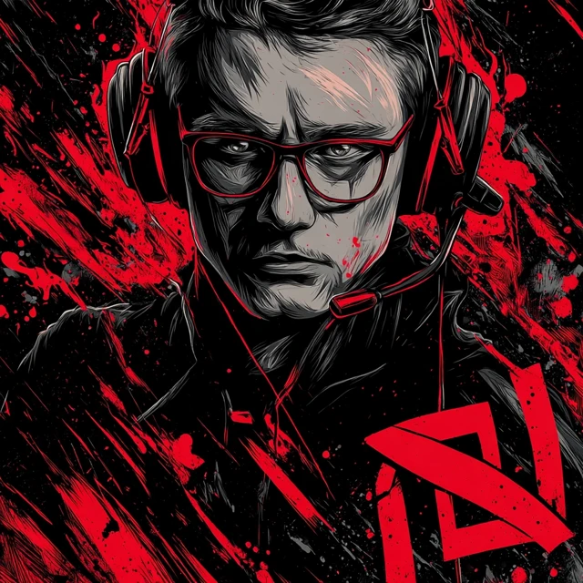 Dota 2 Twitch Banner for Nick Dreiker Black Red