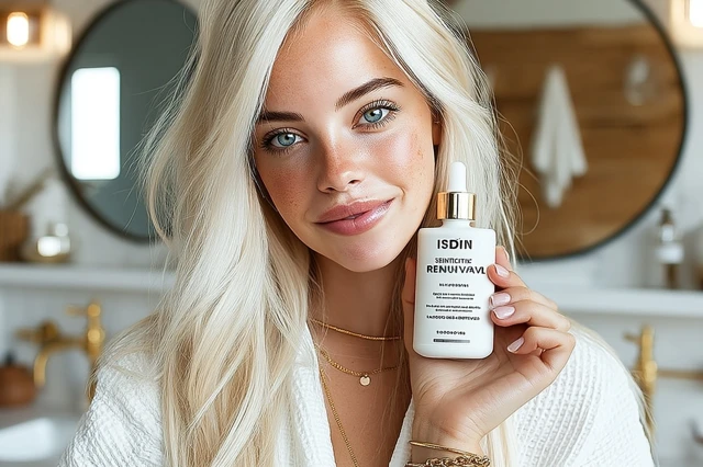 Luxury Skincare Portrait Platinum Blonde Beauty
