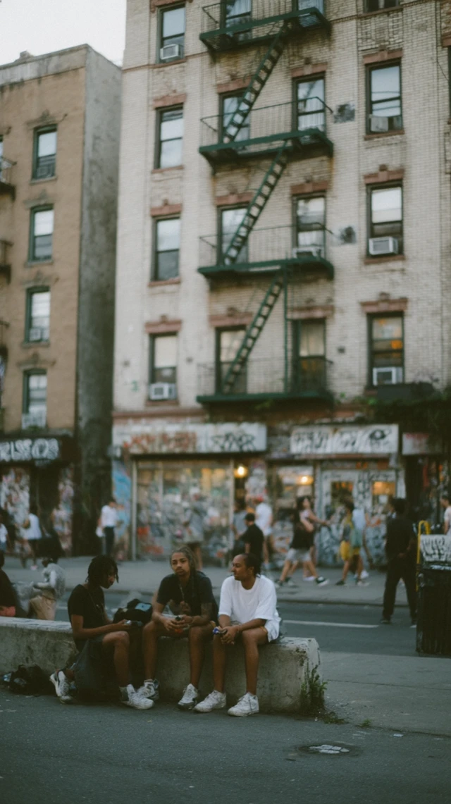 Lower East Side NYC People Hanging Out