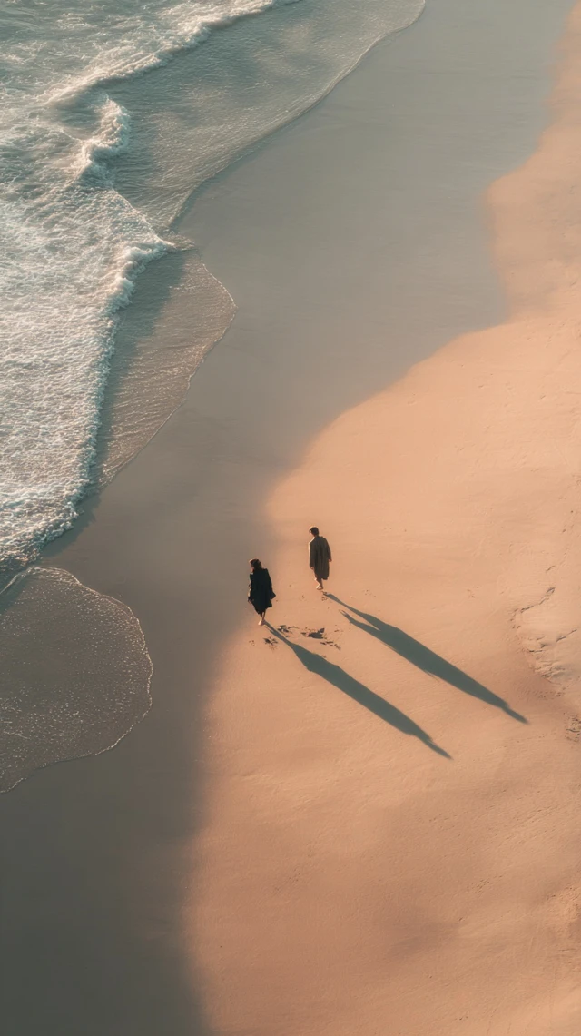 Beach Walk Aerial View Dreamy Summer Photography
