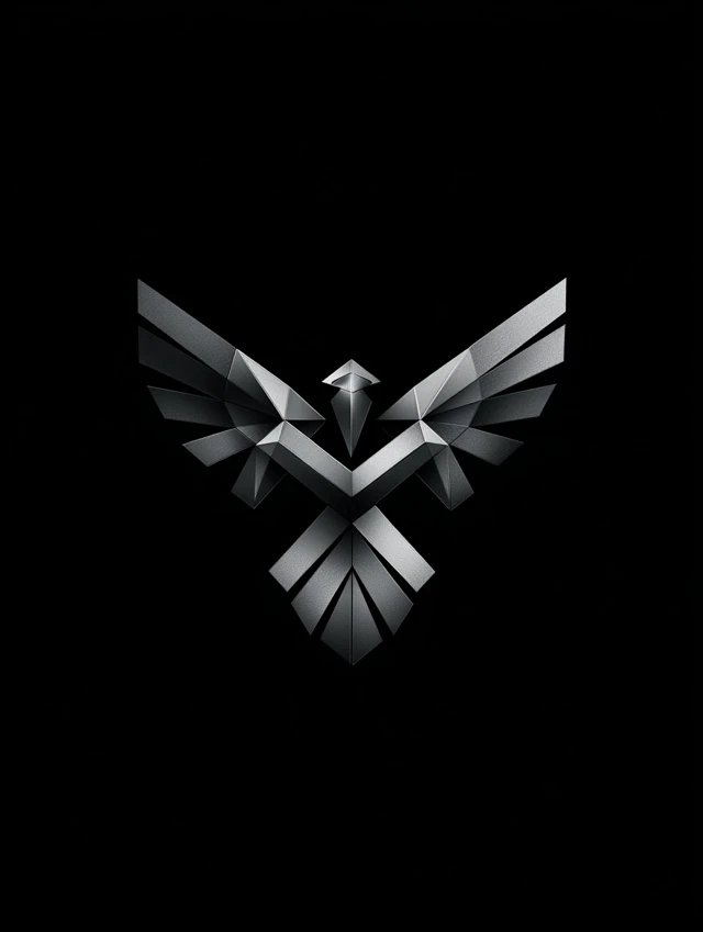 Geometric Hawk Emblem Luxury Branding