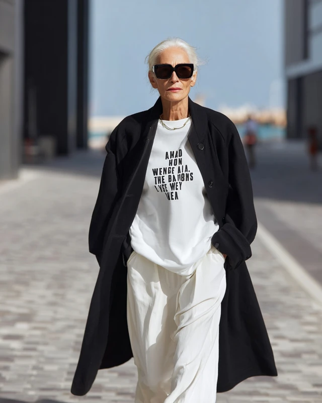 Elderly High Fashion Street Style