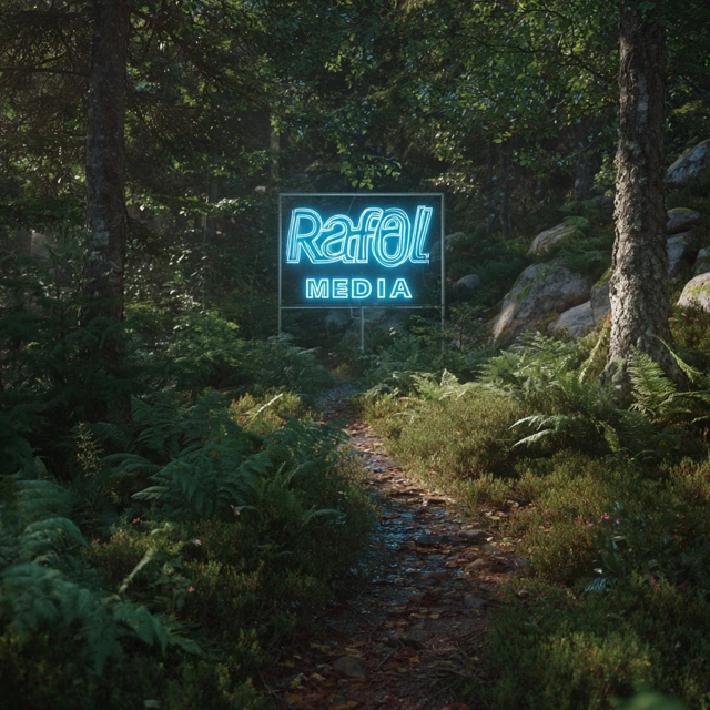 Neon Sign in Forest Advertising Raffel Media