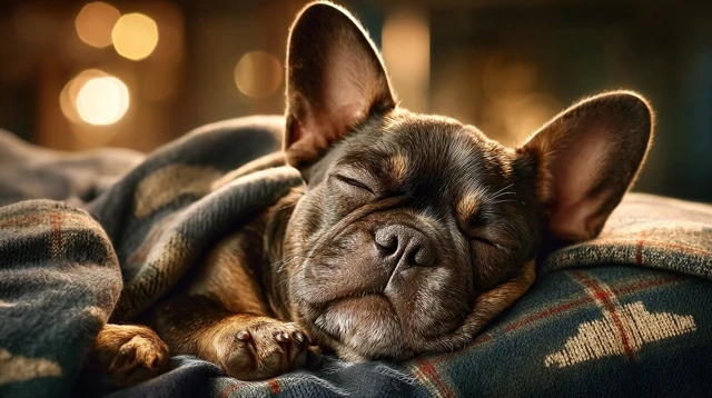 Sleeping French Bulldog Puppy Peaceful Dream
