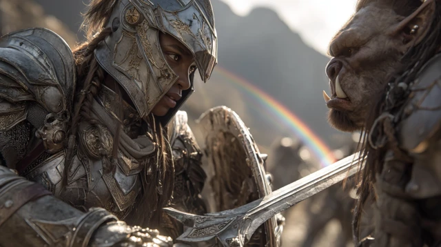 Paladin vs Orc Epic Battle