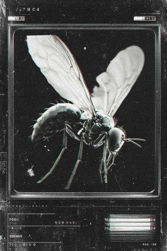 Winged Insect Analog Horror Retro Futuristic