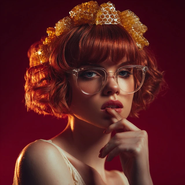 Portrait of a Woman Fashion Aesthetics Honey Light