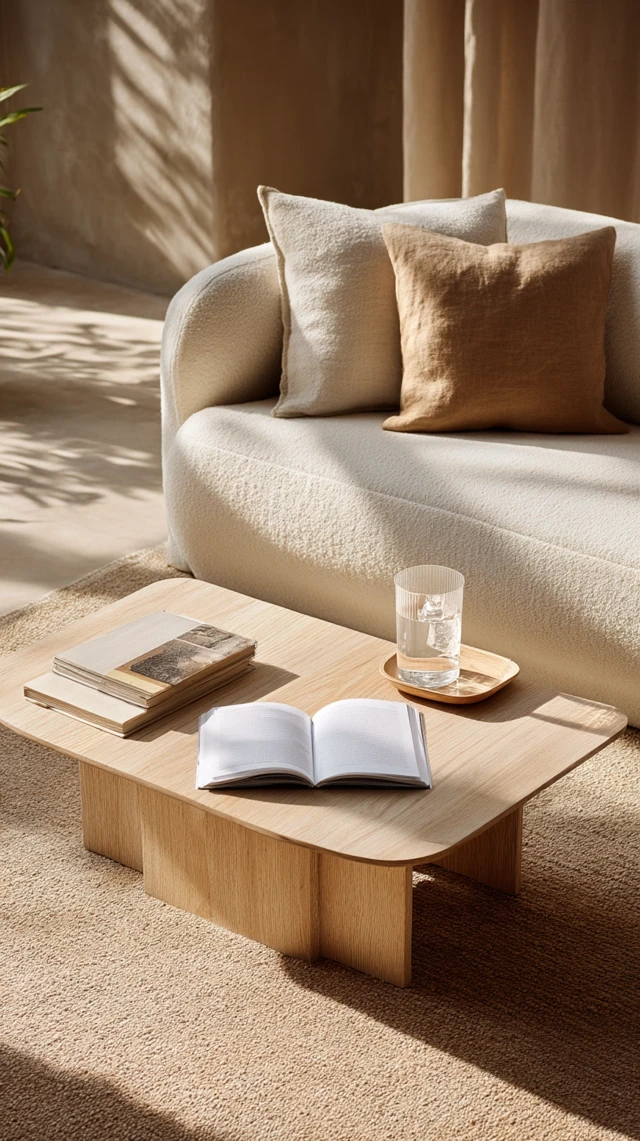 Minimalist Living Room: Serene Design and Cozy Ambiance