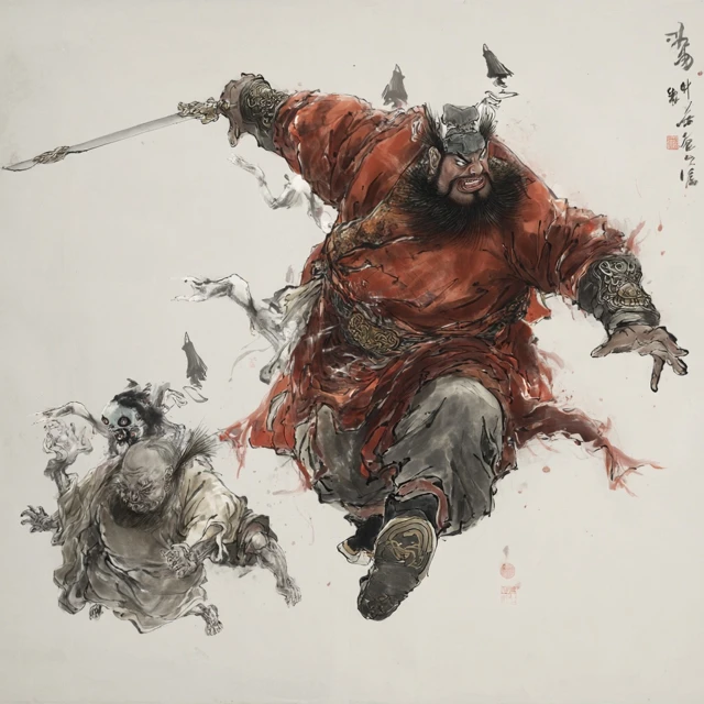 Zhong Kui Demon Hunter Traditional Chinese Art