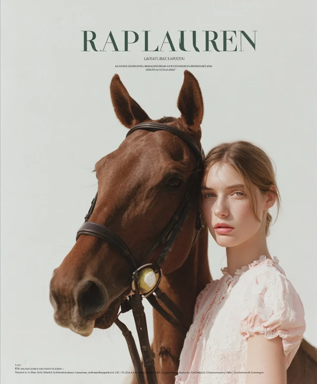 RALP LAUREN Fashion Editorial Horse and Model
