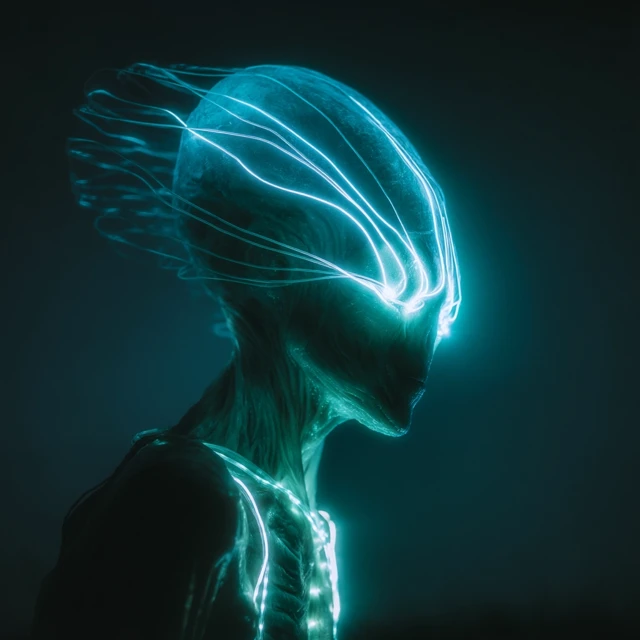 Luminous Alien Photo Mysterious Glowing Creature