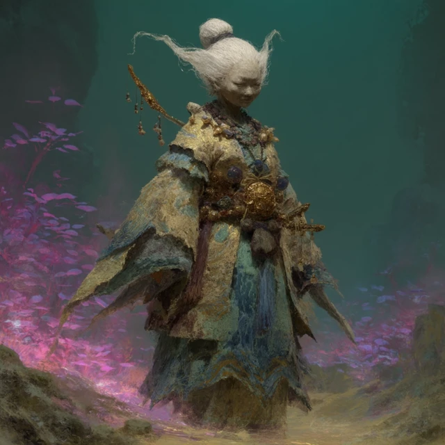 Asian Perfume Seller at Hot Springs Concept Art