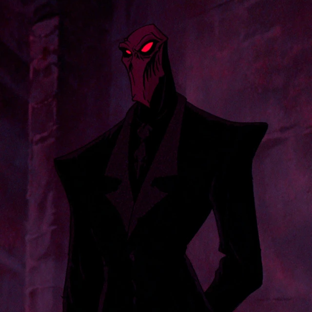 Gothic Masked Man 1970s Cartoon Style