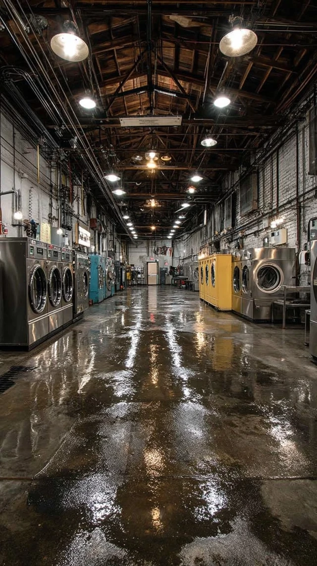 Shoe Cleaning Workshop Machines Interior