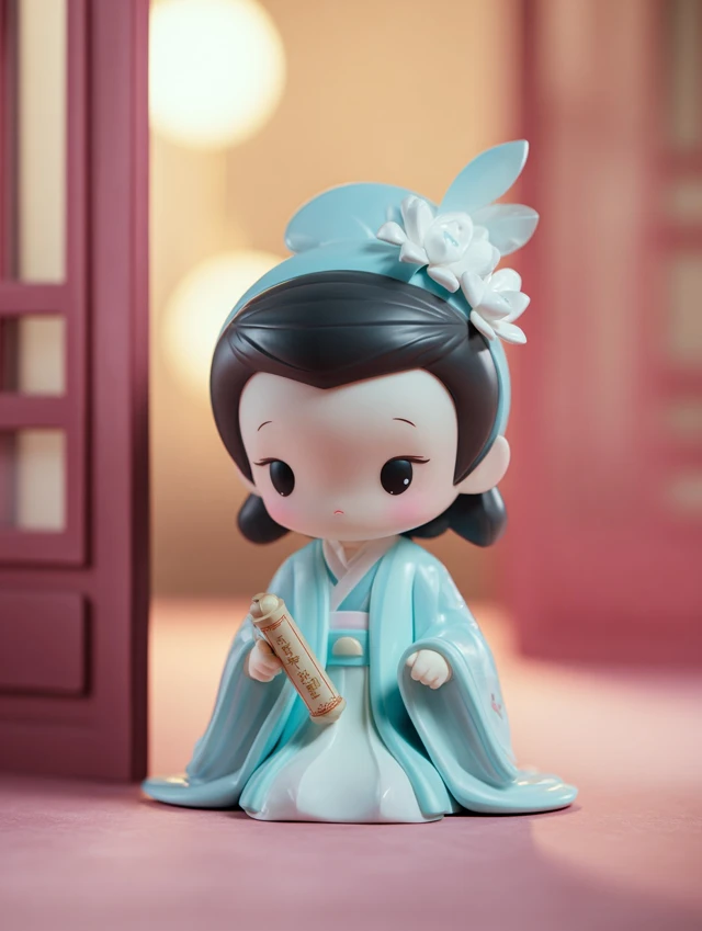 POP MART Style Vinyl Toy Qibi in Hanfu