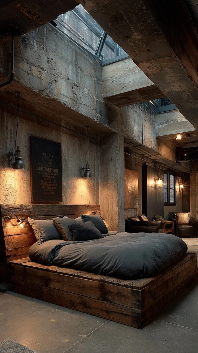 Industrial Bedroom Design Inspiration