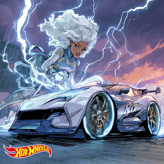Storm XMen Hot Wheels Car Comic Art
