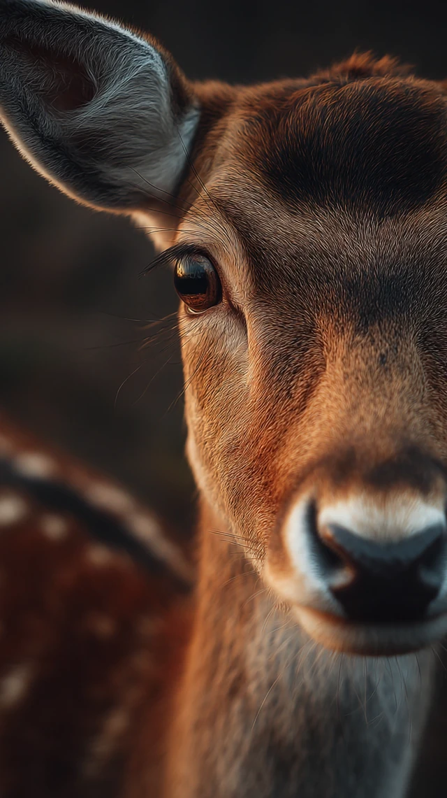 Deer Closeup Beautiful Cinematic Morning Shot
