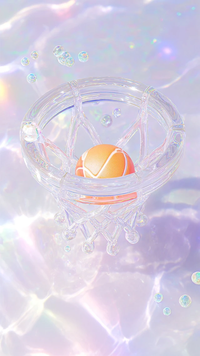 Dreamy 3D Basketball Hoop Kawaii Aesthetic