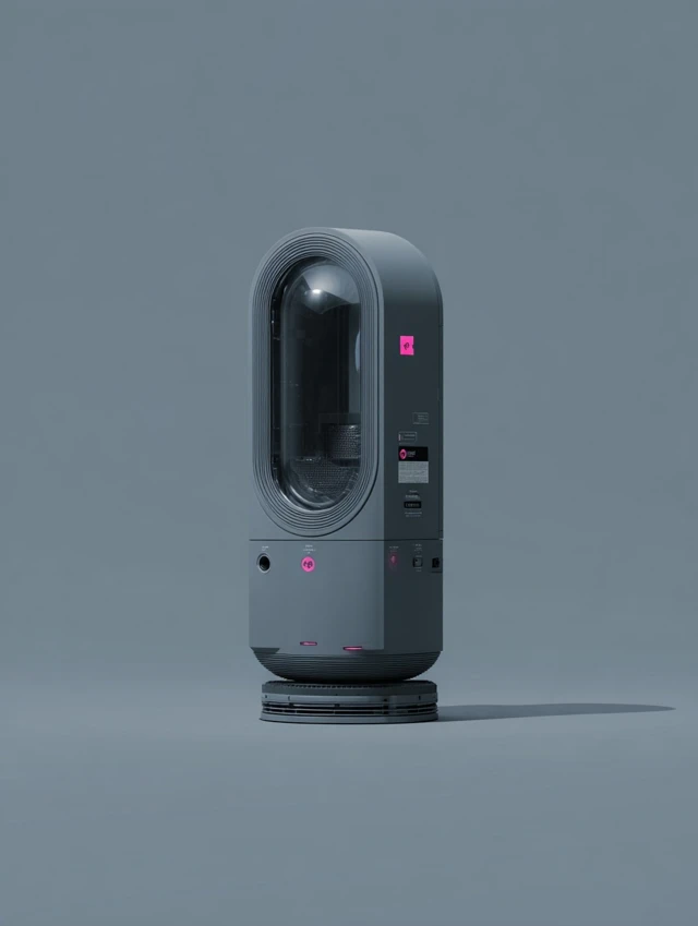 Cyberpunk Dyson Tornado Catcher Device Futuristic Design