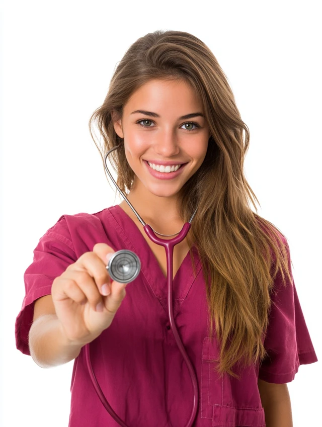 Nurse with Stethoscope Health Care and Trust