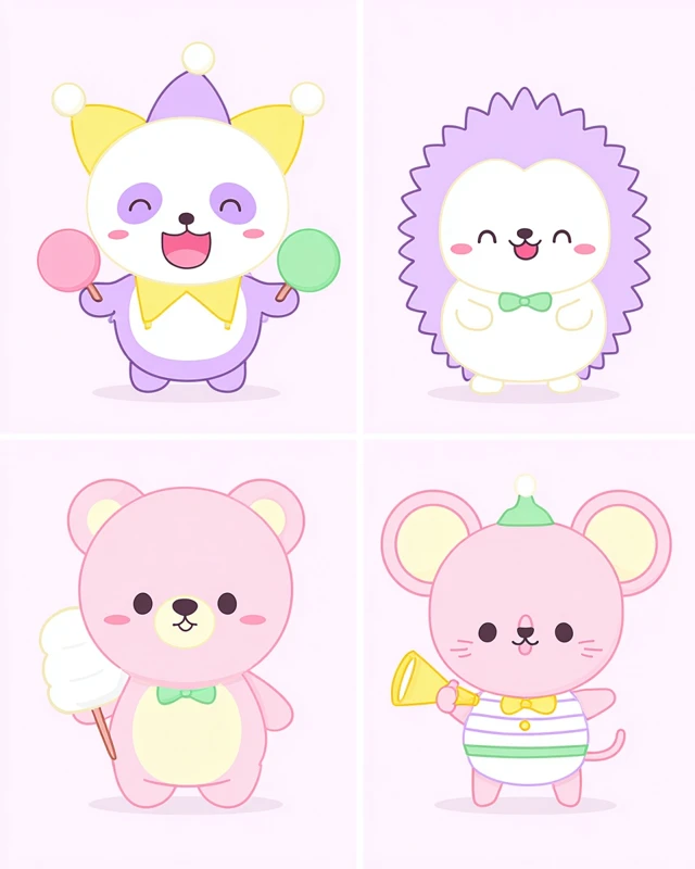 Kawaii Animal Clipart Collection For Kids Decor