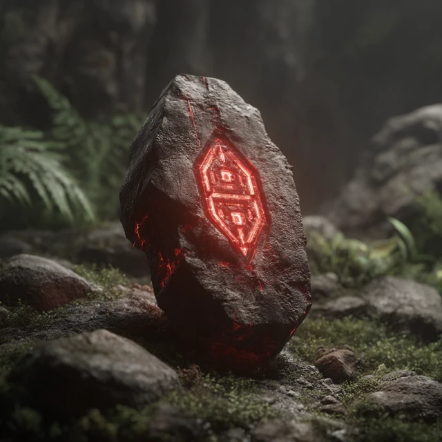 Doom Rune 4k Detailed Stone Illustration