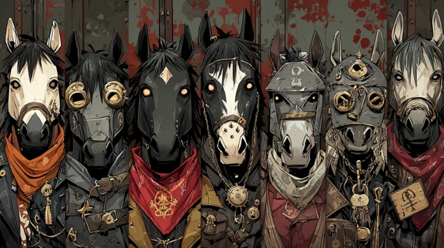 Anthropomorphic Horse Adventurers Comic Cover Art