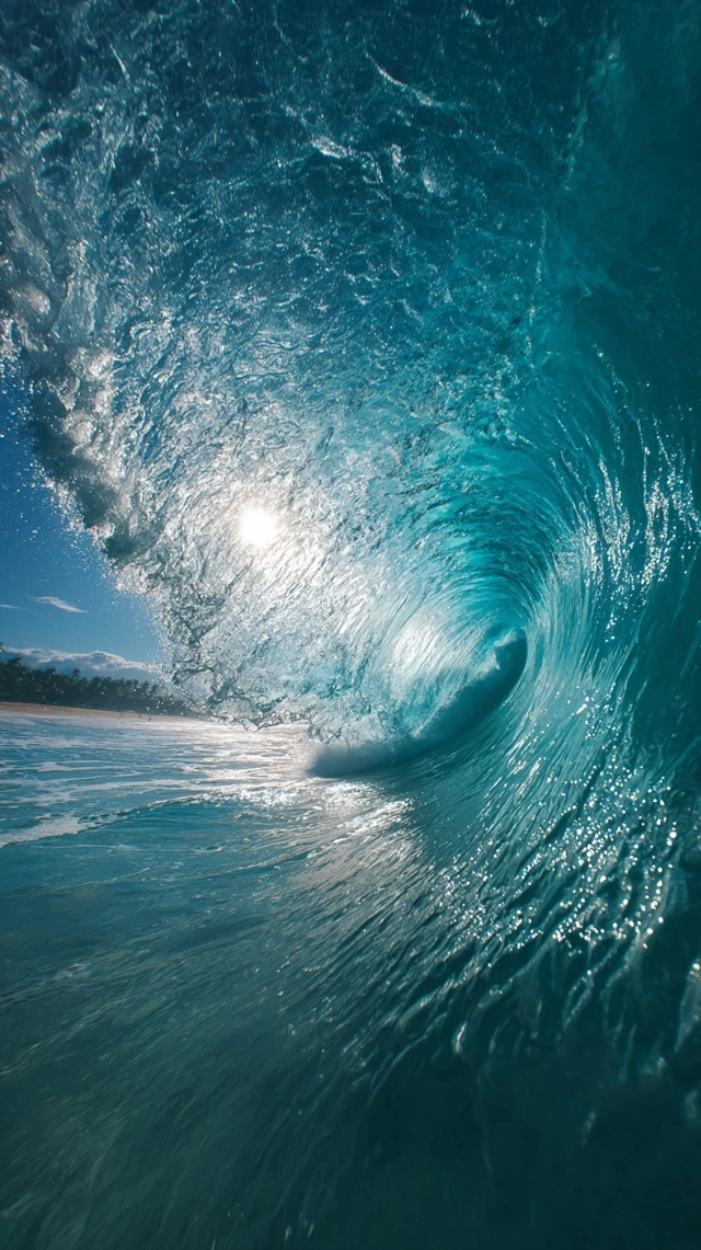 Ocean Wave Surfer Summer Vibe