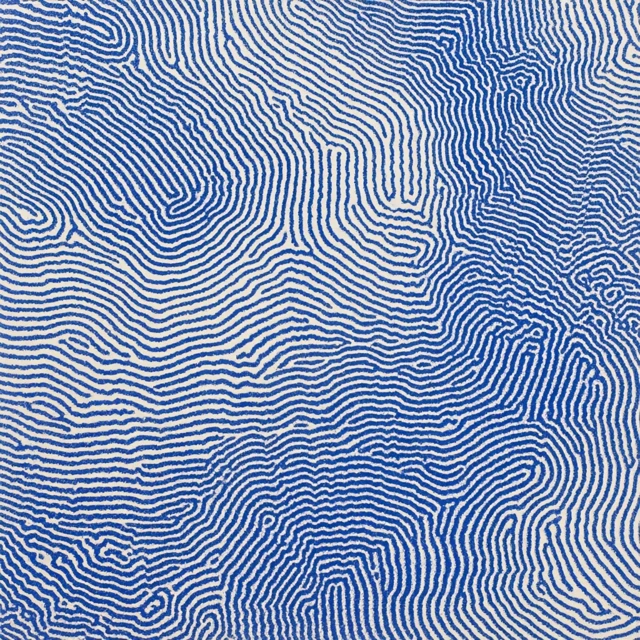 Abstract Blue Lines Pattern on White Background