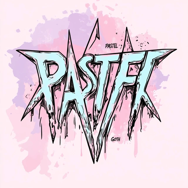 Pastel Goth Band Logo Design