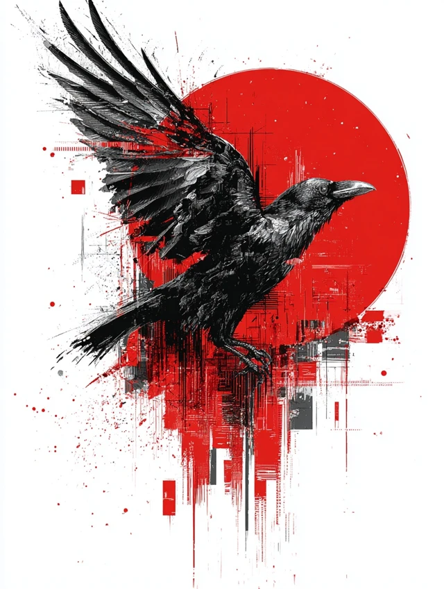 Apocalyptic Raven Cybernetic Art