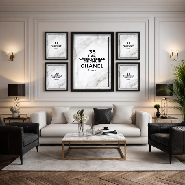 Chanel Wall Art Decor Set Luxury Home Design
