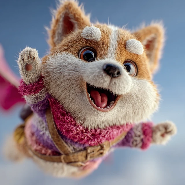 Doge Superhero 3D Character - Cute and Flying!