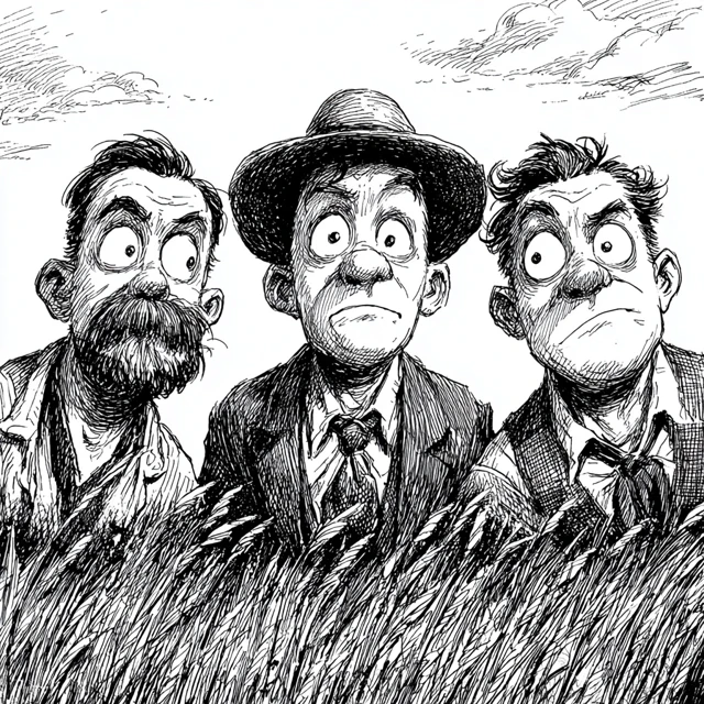 Mad Magazine Cartoon Lost in a Field
