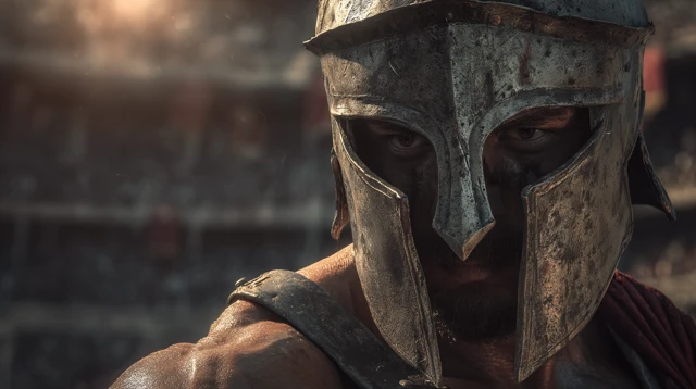 Ancient Gladiator in Battle