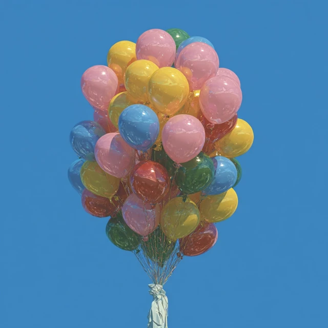 Floating TShirt with Balloon Vector Art Illustration