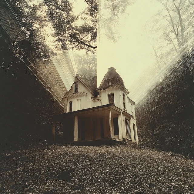 Haunted House in the Fog Spooky Atmosphere