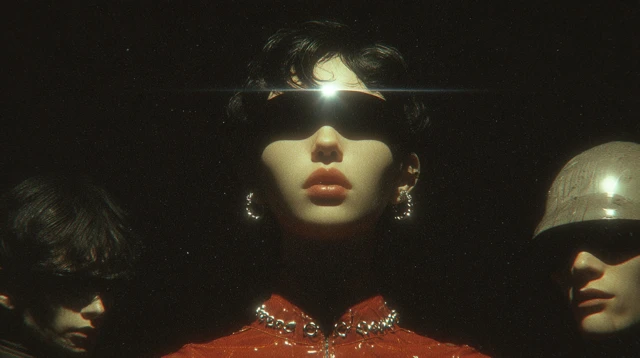 Retro Futuristic Portrait Dramatic Lighting