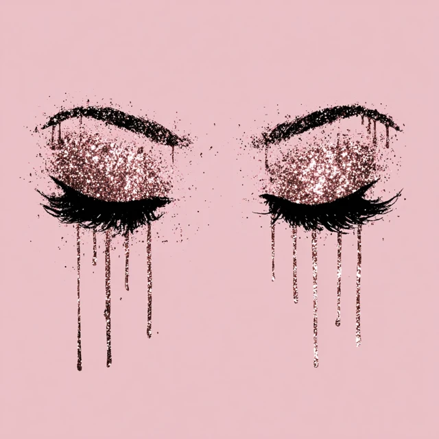 Glitter Eyeshadow Makeup Look for Beauty Events