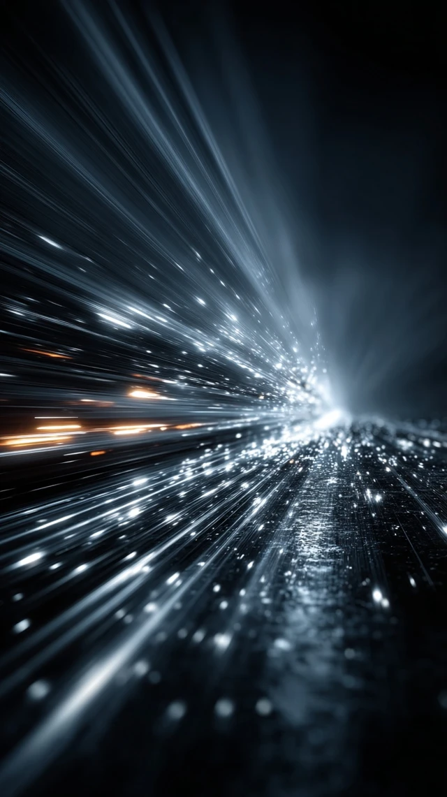 Blue Futuristic Light Speed Background